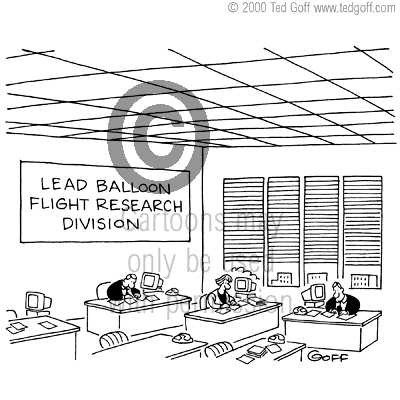 sales cartoon 2005: Buyer kicks out two salespeople: 