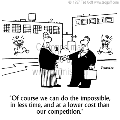 sales competition cartoon